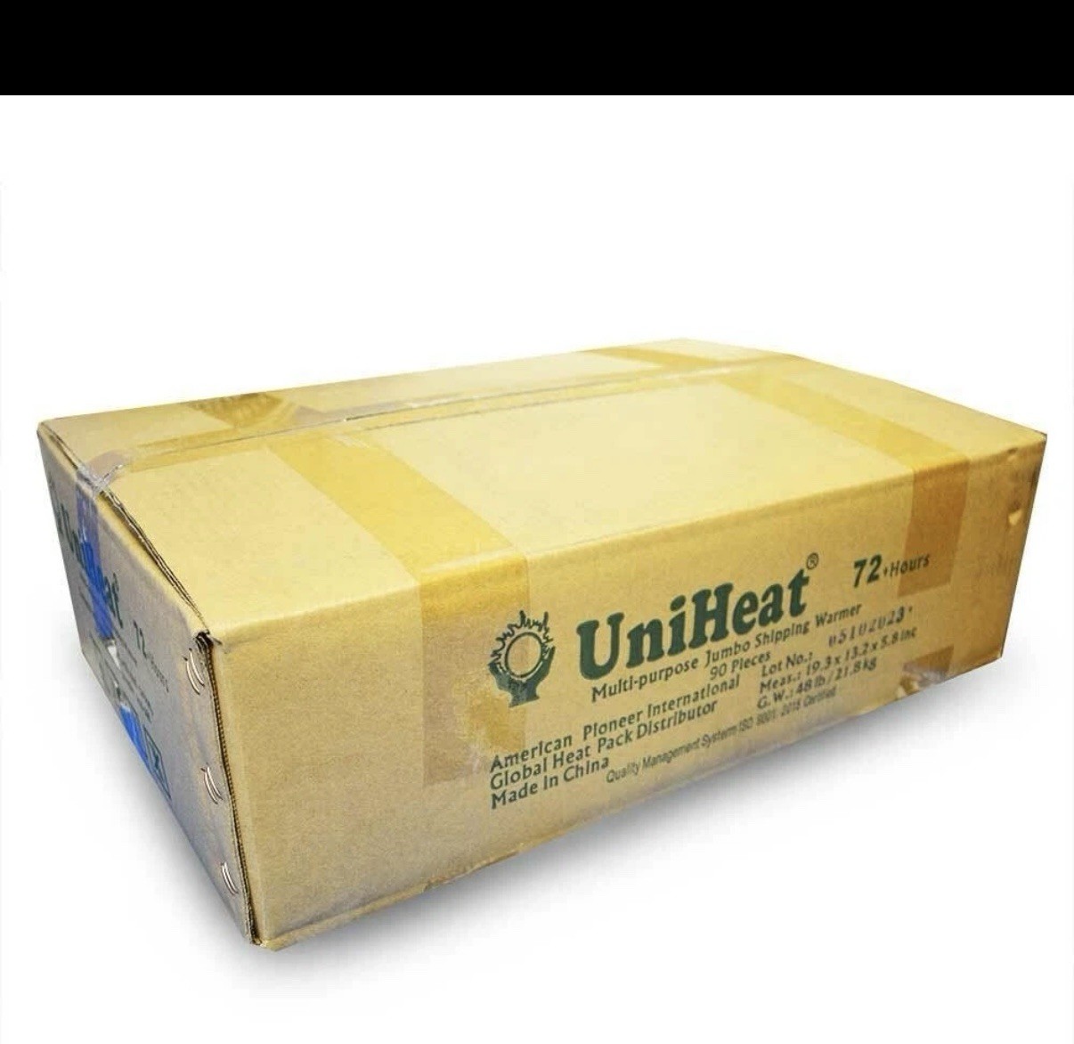 UniHeat 72 Hr (90Piece) Shipping Warmer Heat Pack Bulk