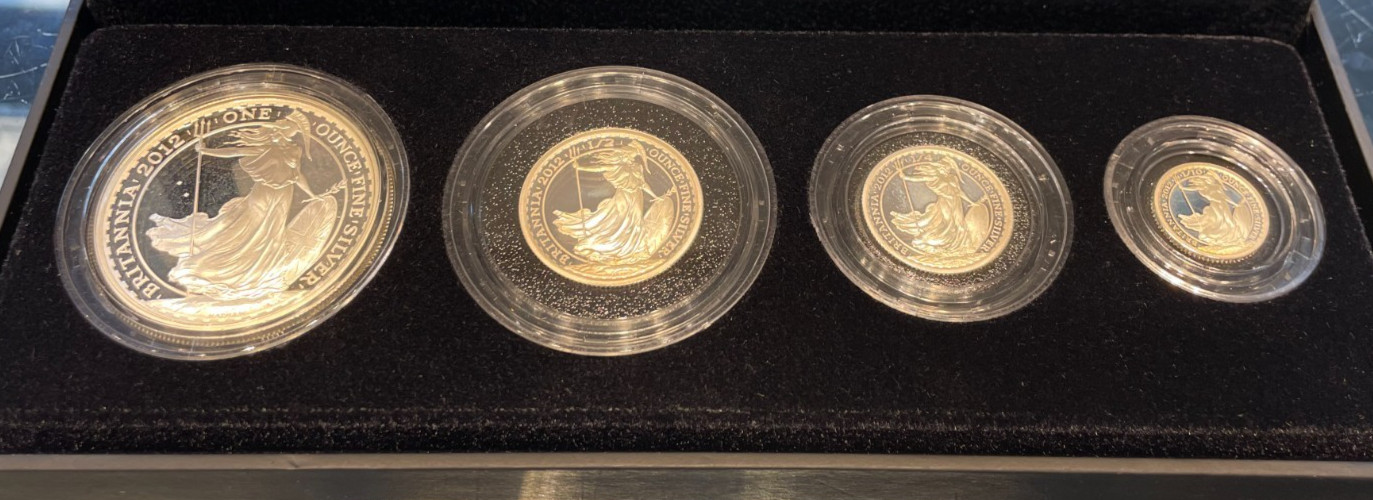 2012 Britania 4 Coin Silver Set 1.85oz The Royal Mint