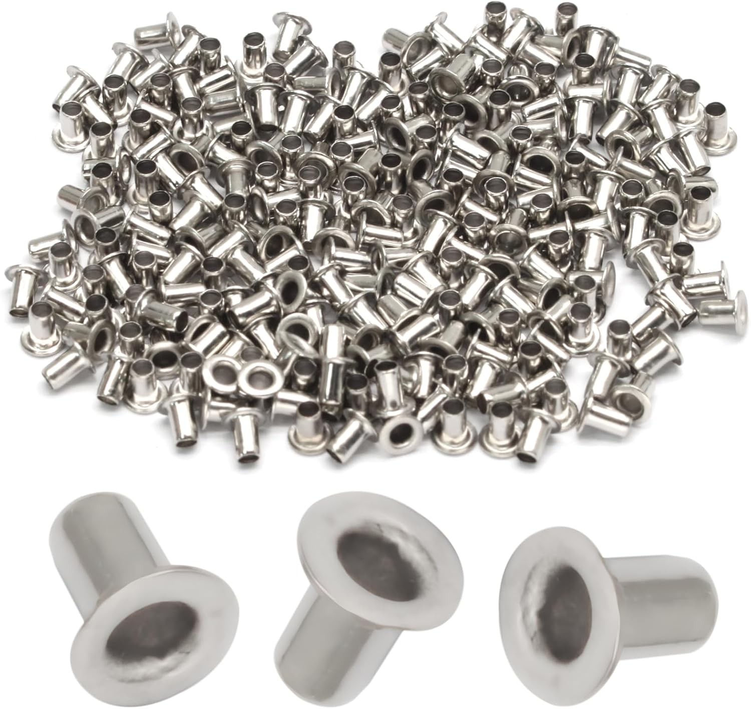 1.5MM Tiny Grommets Eyelets 200 Pcs, Self Backing Eyelets for Bead Cores, Clothe