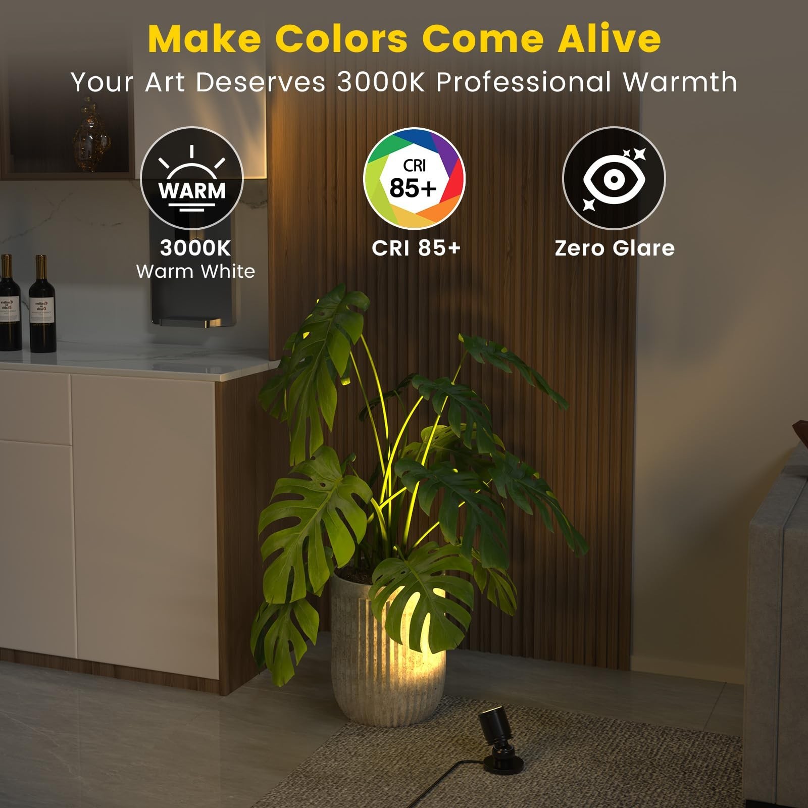 Mini LED Spotlight with Remote Control, Dimmable Small Spot Lights Indoor Plu...