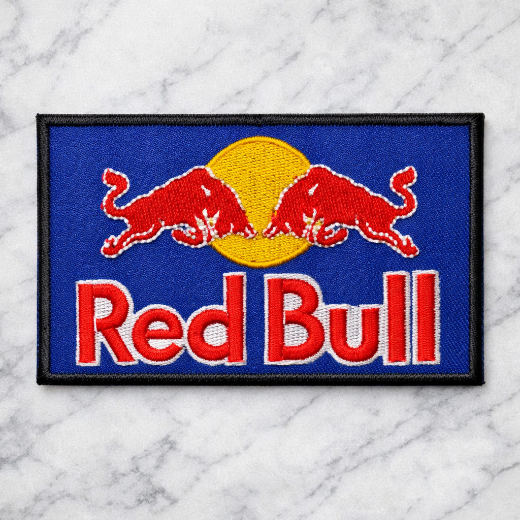 RED BULL MOTORCROSS EMBROIDERED IRON ON EMBROIDERED PATCH 3.5"X2" FREE SHIPPING