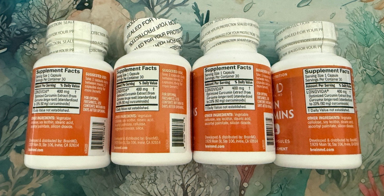 BrainMD Brain Curcumins 4 BOTTLES NEW & SEALED