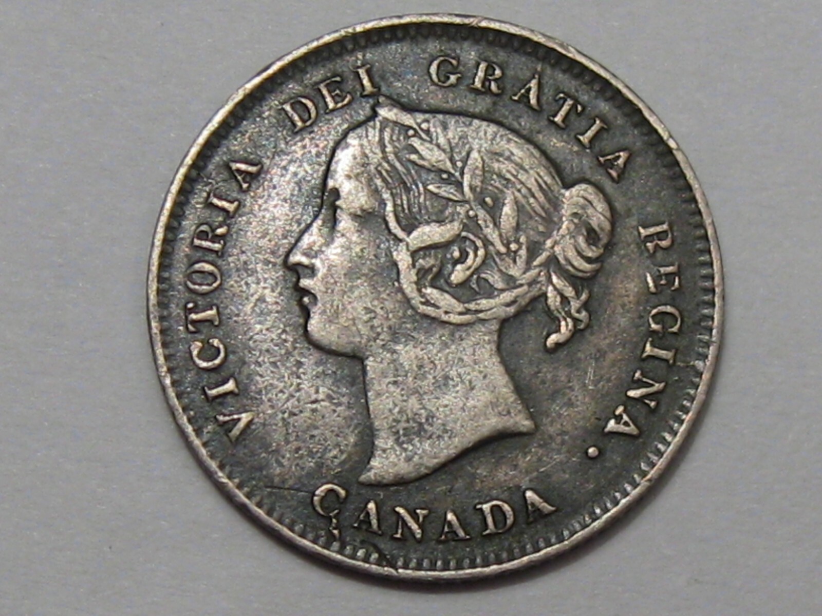 1897 Canadian Five Cent Coin. Victoria.  #122