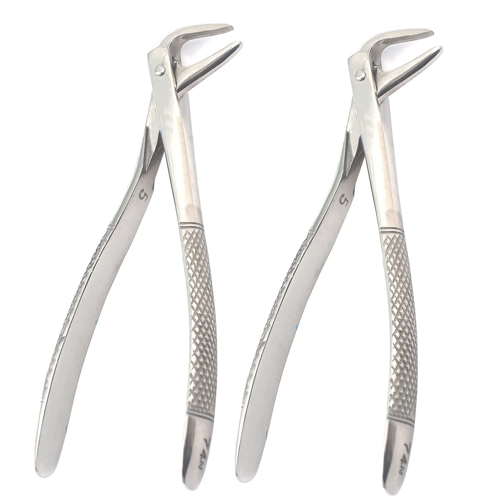 2 Pcs Tooth Extracting Forceps # 74N Dental Extraction For Lower Incisors Roots