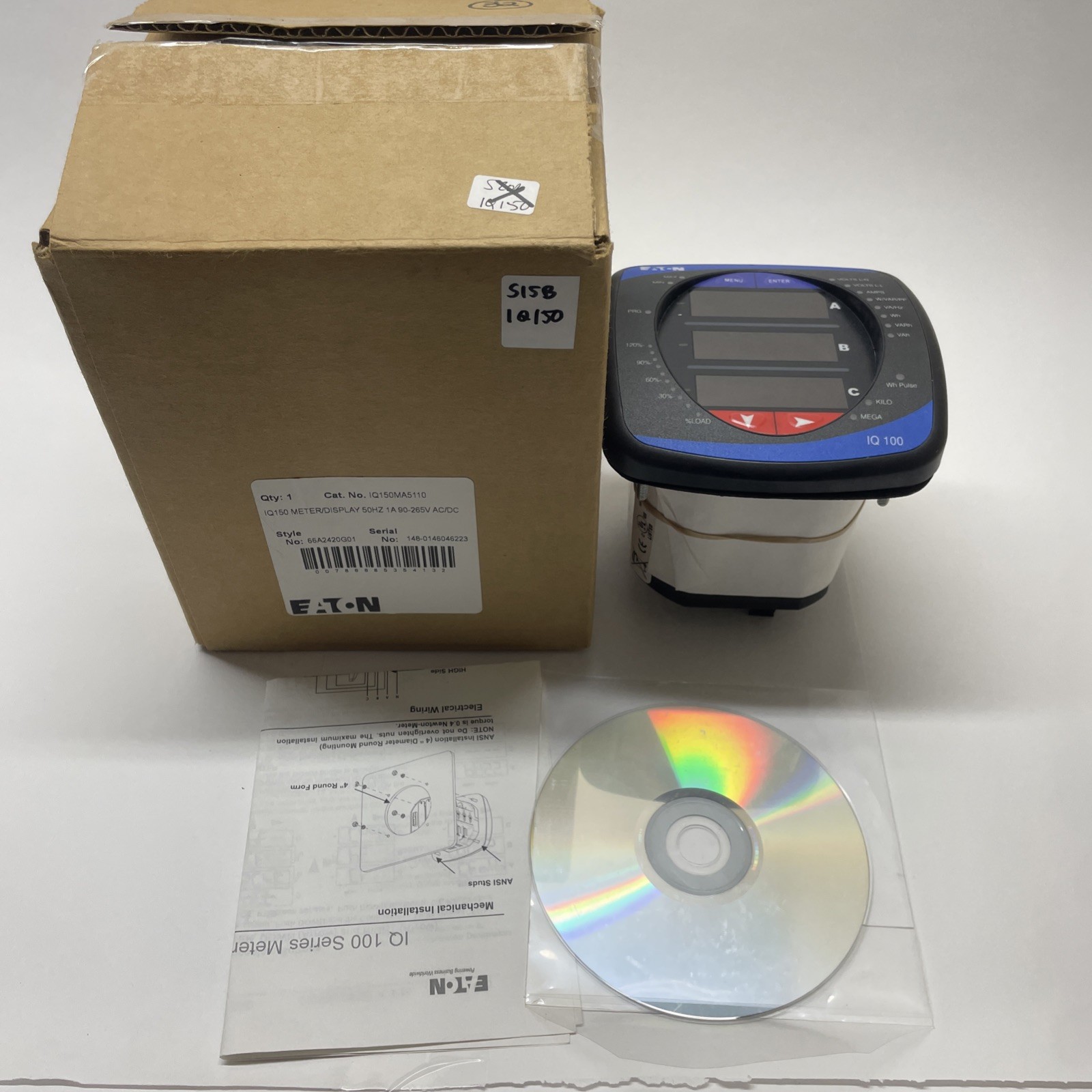Eaton IQ150MA5110 Energy Power Meter/Diaplay 50Hz 1A 90-265V AC/DC