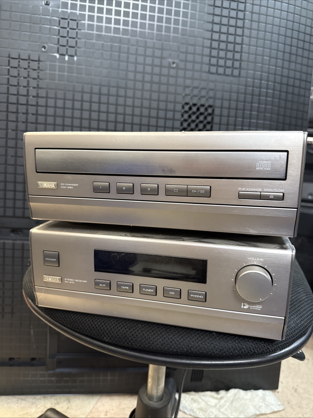 Yamaha Component System RX-S70 Receiver & CDC-S90 CD Changer AS IS UNTESTED