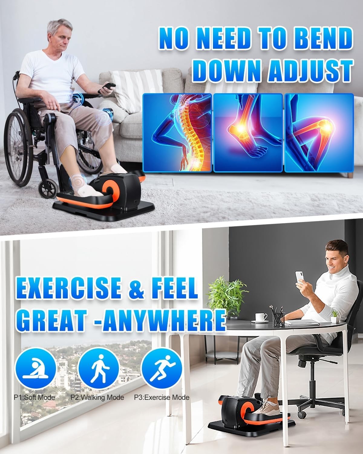 Compact Elliptical Machine for Home Use – Silent, Portable & Adjustable Speeds