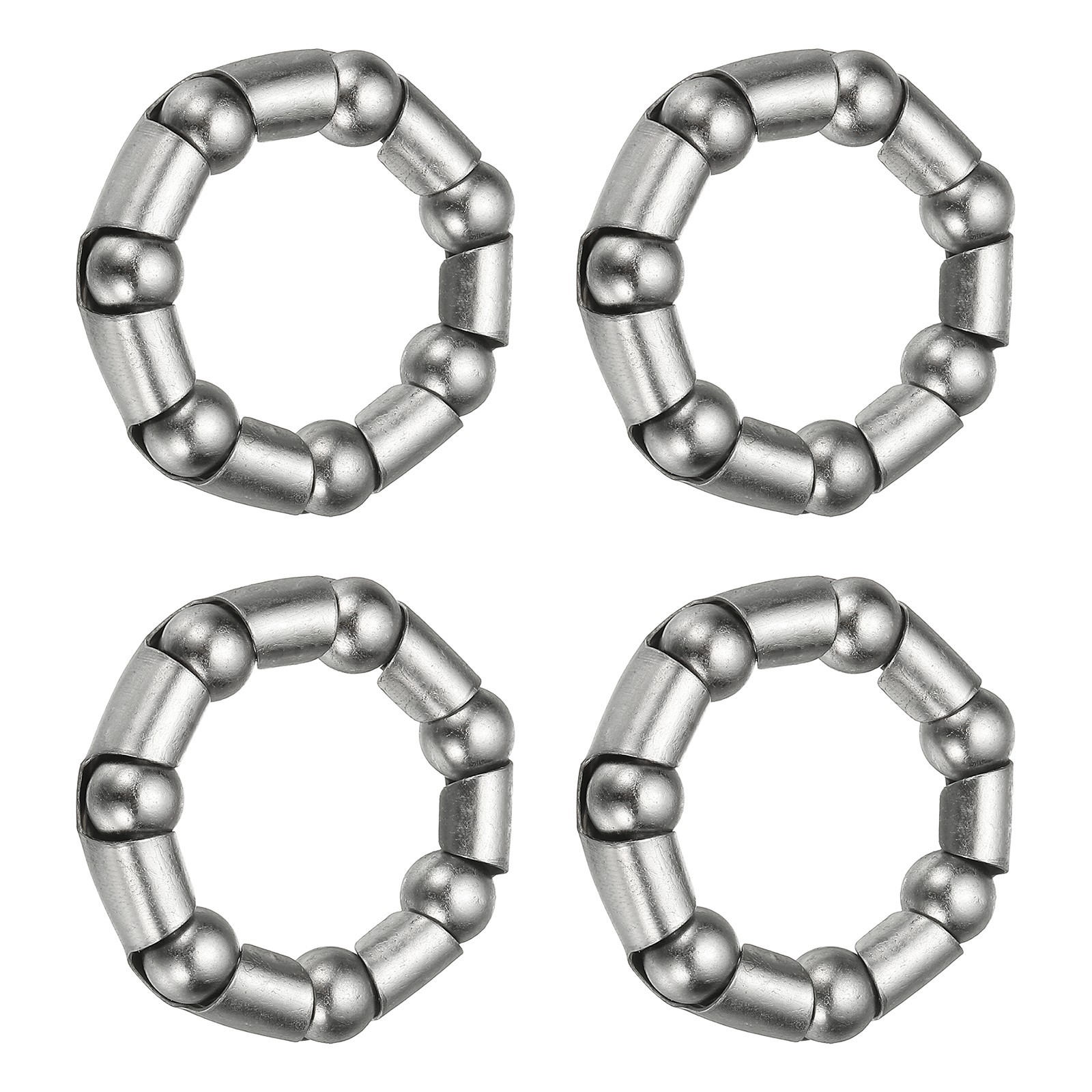 Bike Ball Bearings, Bicycle Crank Bearing #7, 5/16" x 7 Balls 4 Pack Silver