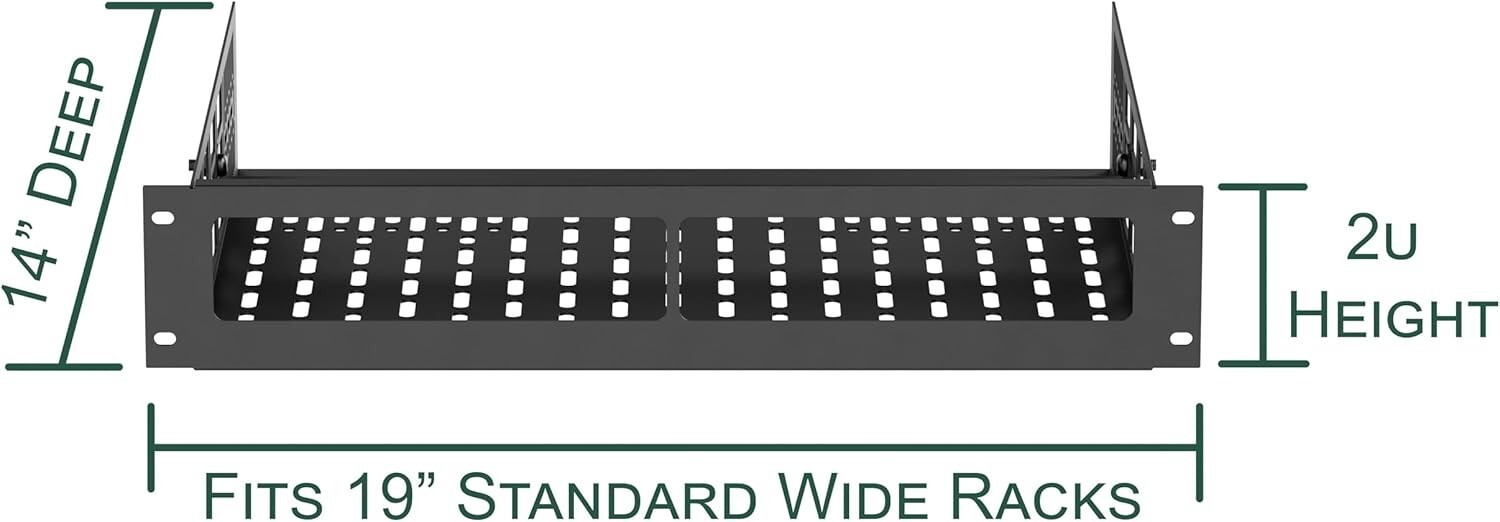 ynVISION.DESIGN Rack Shelf Compatible with SONOS AMP | Rack Mountable 2 Pack