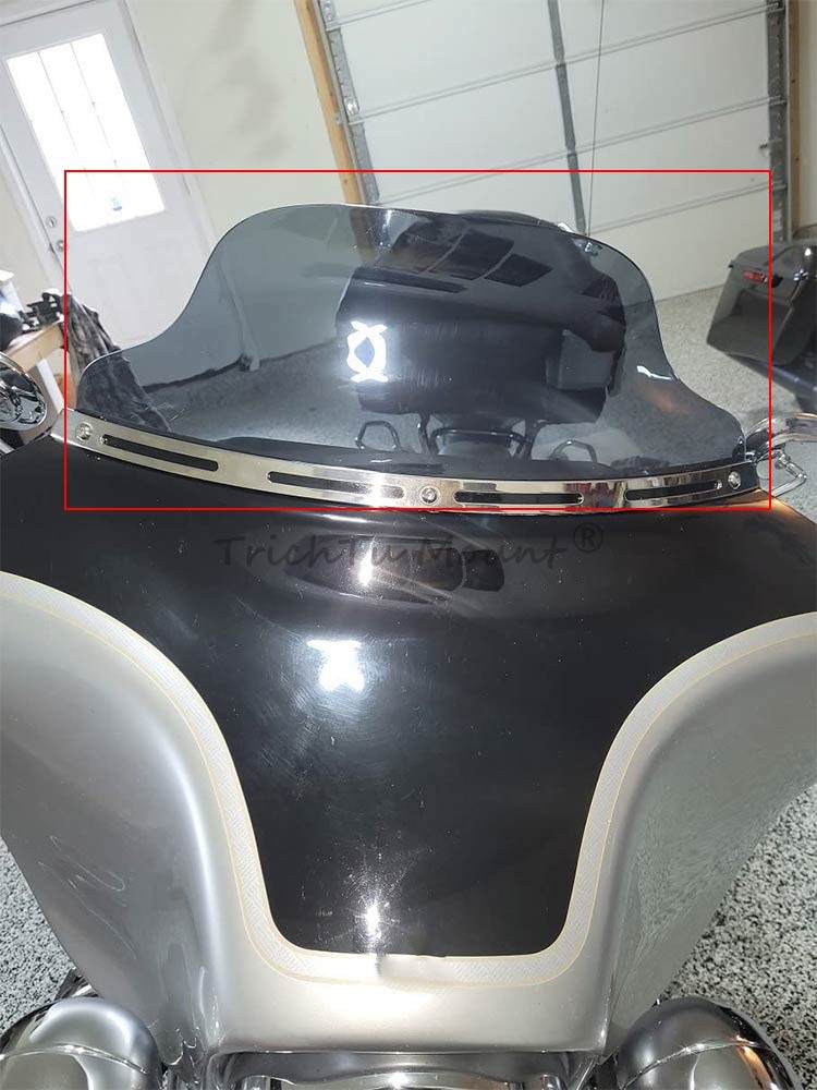 Light Gray 8" Wave Windshield Windscreen Fit for Harley Electra Glide 1996-2013