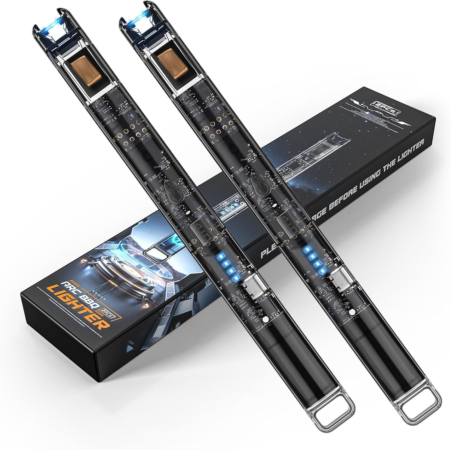 USB Rechargeable Electric Candle Lighters - 2 Pack, Windproof & Safe Design
