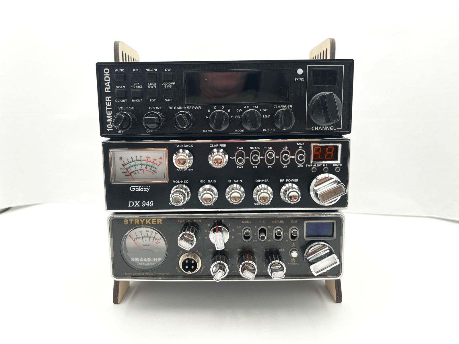 CB Ham radio stand, Holds 3 radios