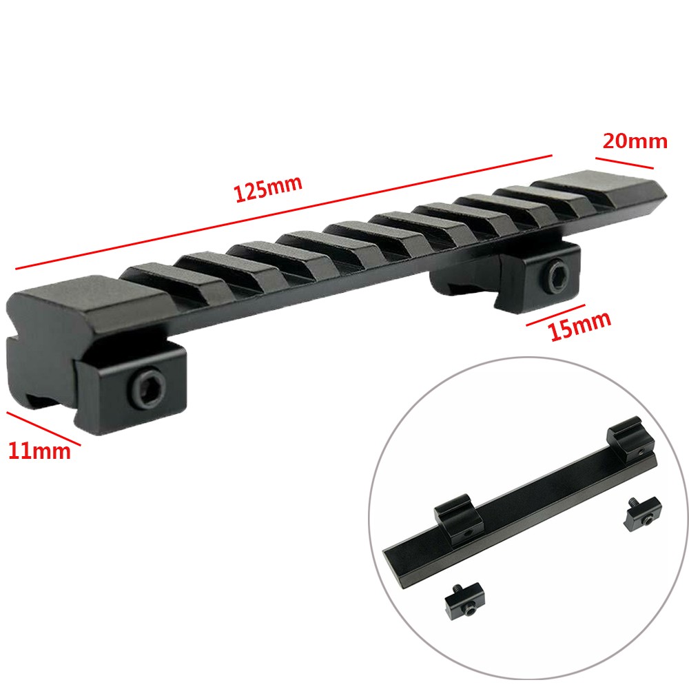 Extend 11mm Dovetail To 20mm Picatinny Rail Adapter Rifle Scope Base Mount