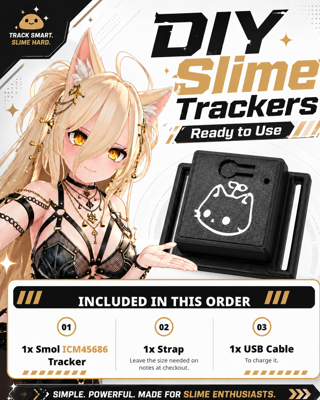 SlimeVR Compatible Full-Body Trackers 1x Smol ICM45686 SlimeVR Trackers