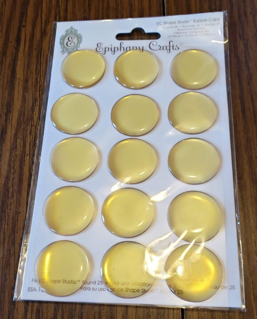 New Epiphany Crafts Shape Studio - Clear Round - SSA-16 - 1 Pack 15 Bubble Caps