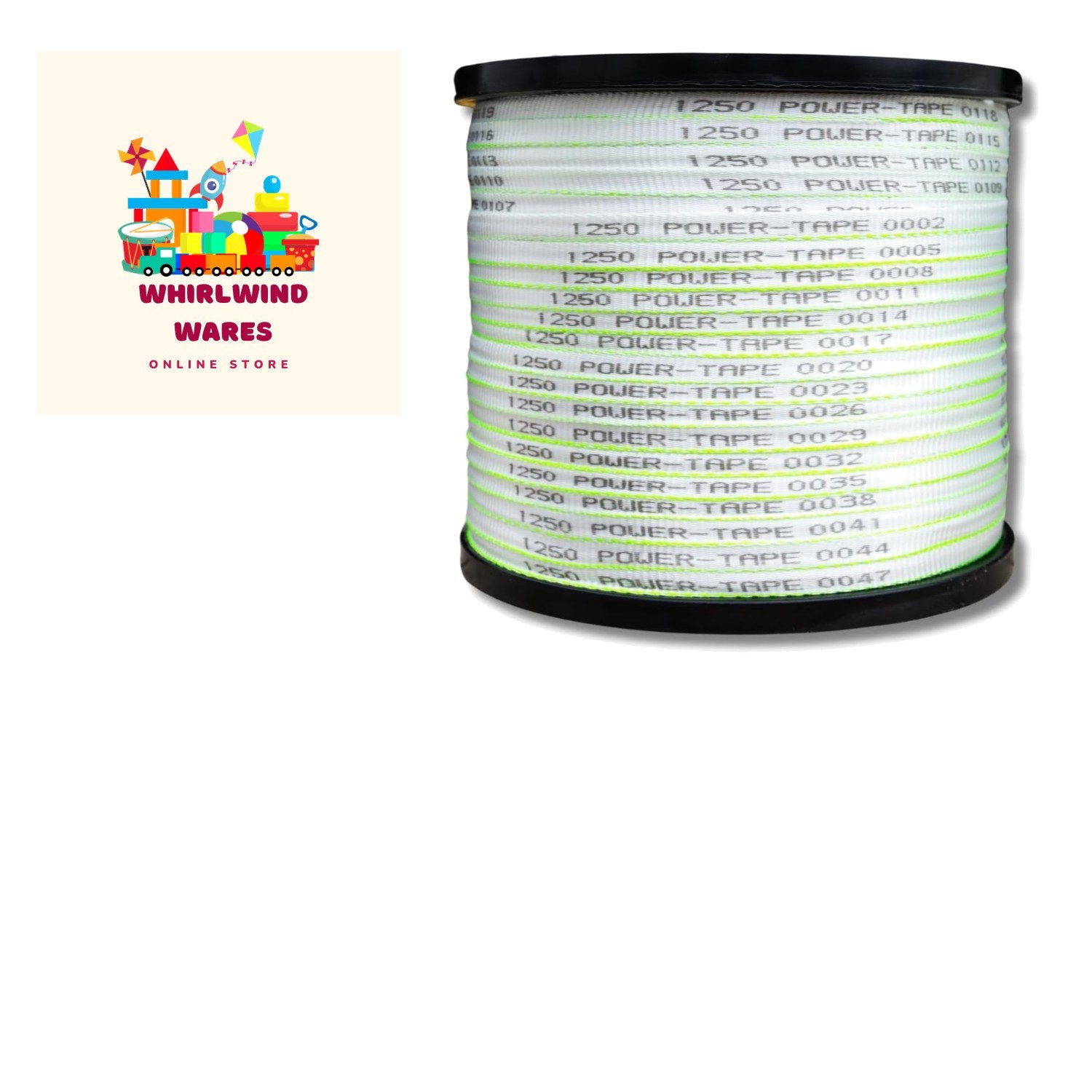 Lightweight Pull Tape 1250 lb - 1/2 Inch x 500 Feet, Heavy Duty Reel Included