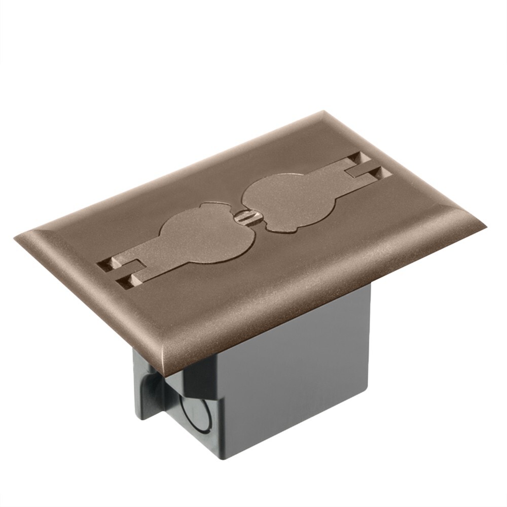 *OPEN BOX* Arlington™ ARLFLBRF101BR Non-Metallic Floor Box, Brown