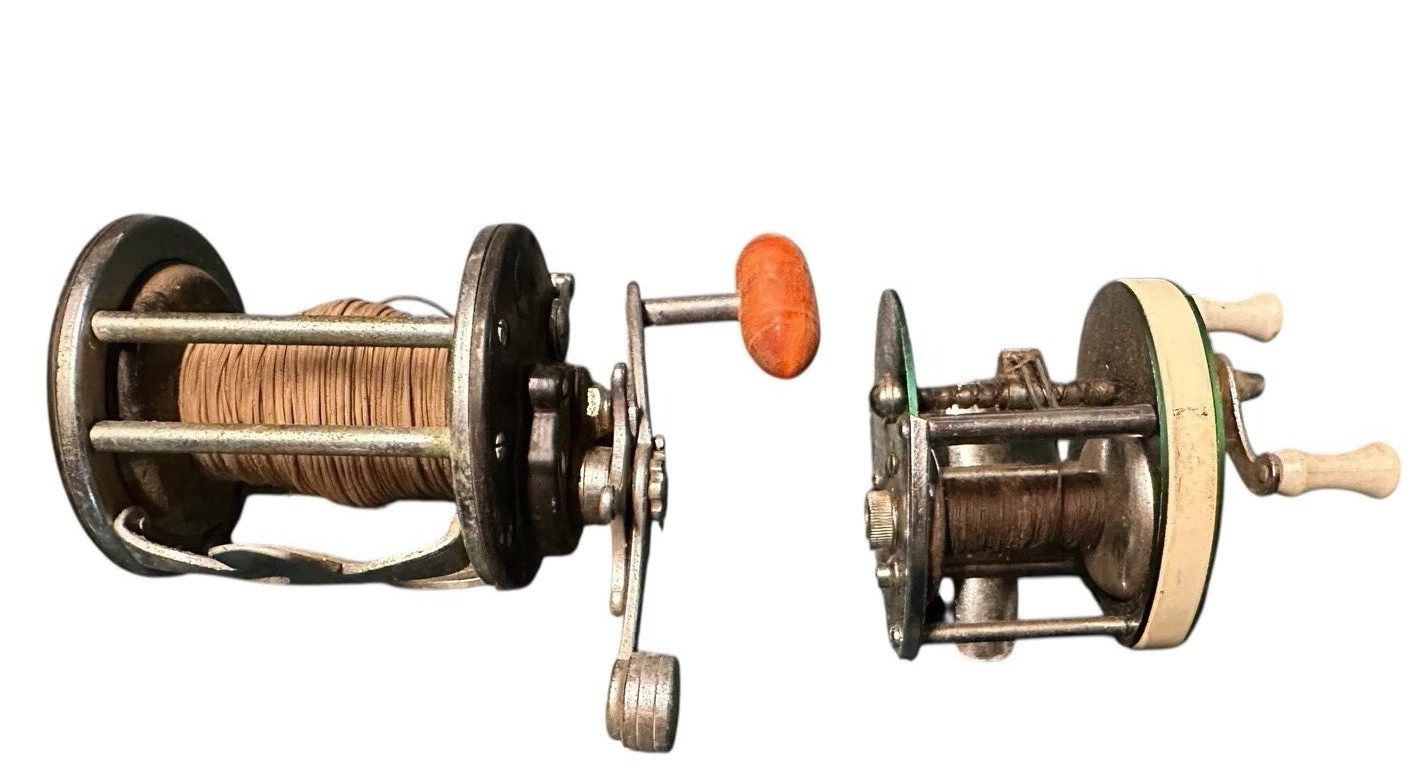 Two Vintage Fishing Reels, One Unbranded, Other Is Penn 155 , Saltwater , Fish