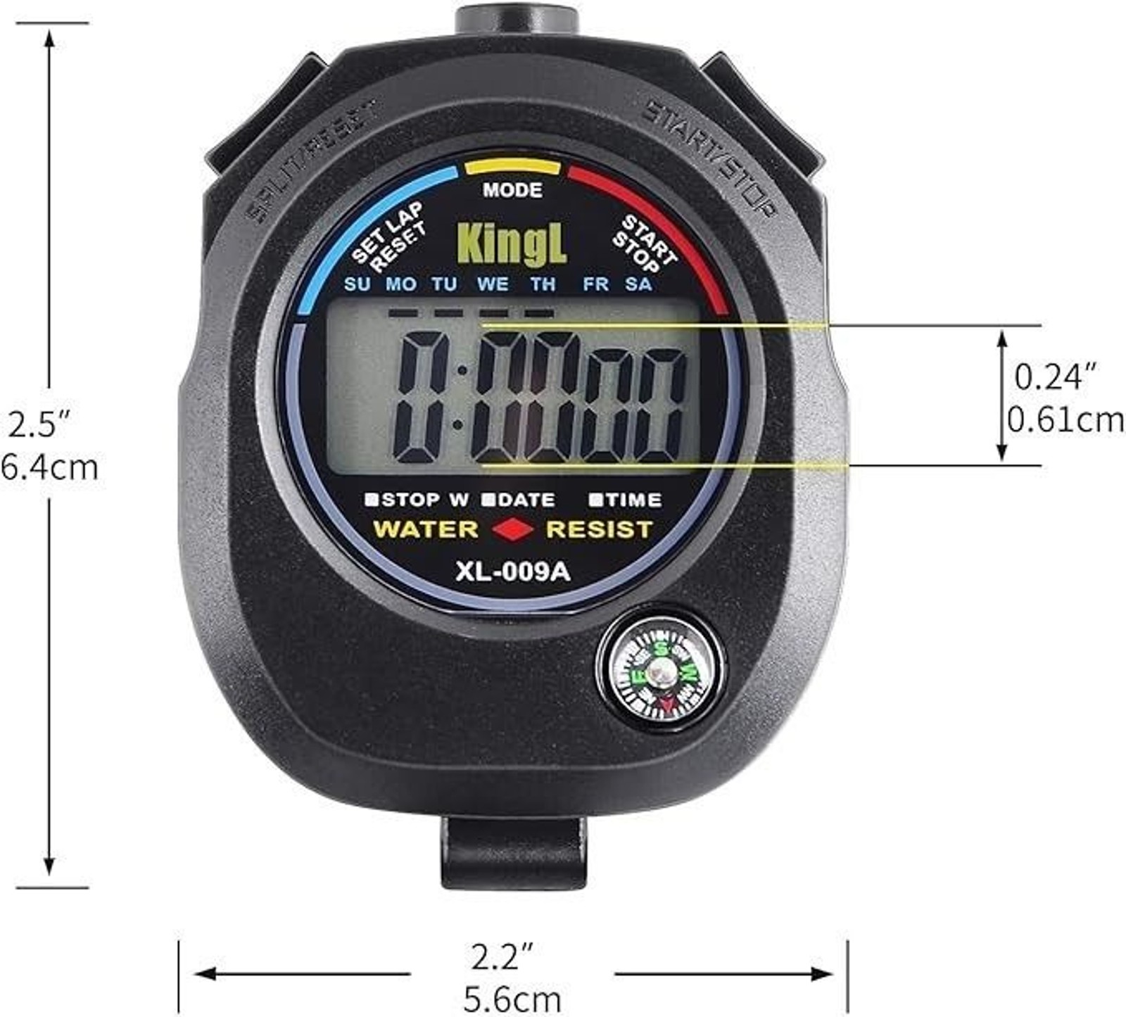 Multi-Function Electronic Digital Sport Stop Watch Timer Large Display & Compass