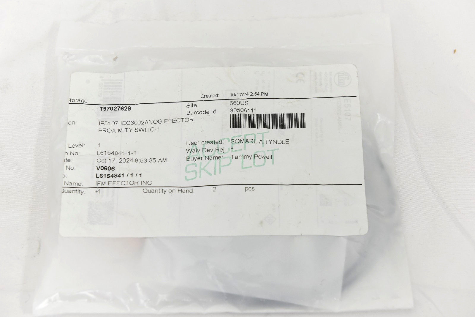 IFM IE5107 Proximity Switch