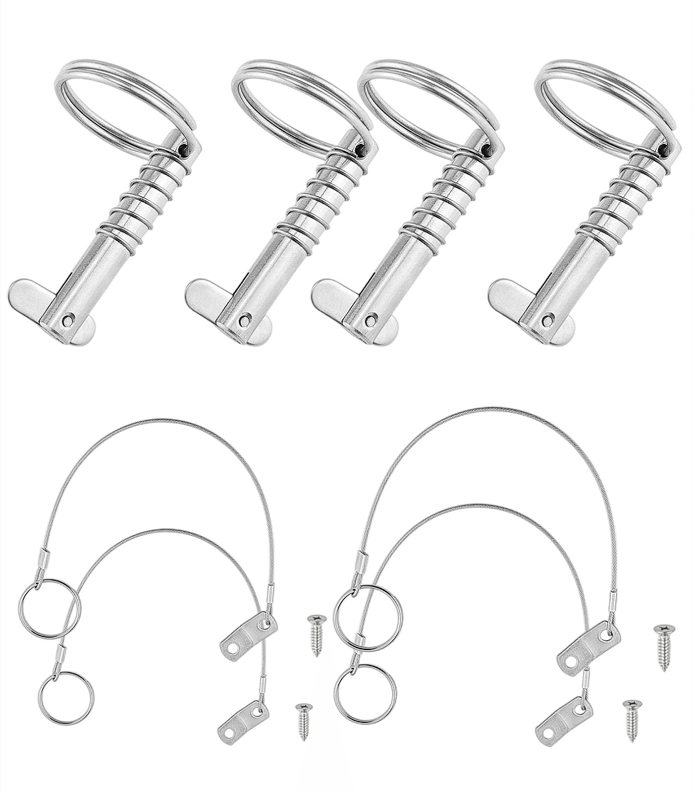 4 Pack Quick Release Pin 5/16" DiameterUsable Length 1-3/541mm w/Drop Cam & S...