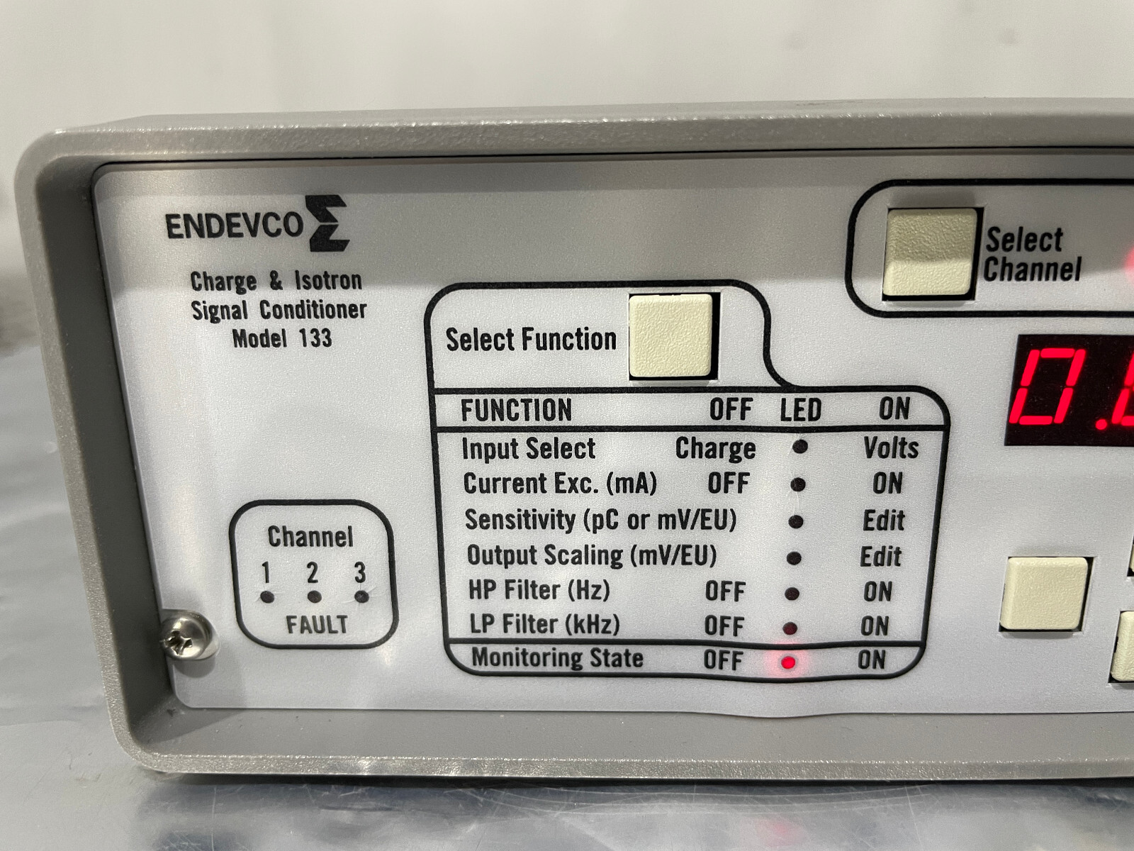 Endevco Model 133 Charge & Isotron Signal Conditioner