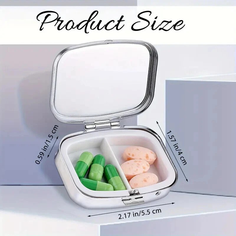 Deer Pill Organizer Box with 2 Compartments Nature Lovers Travel Size