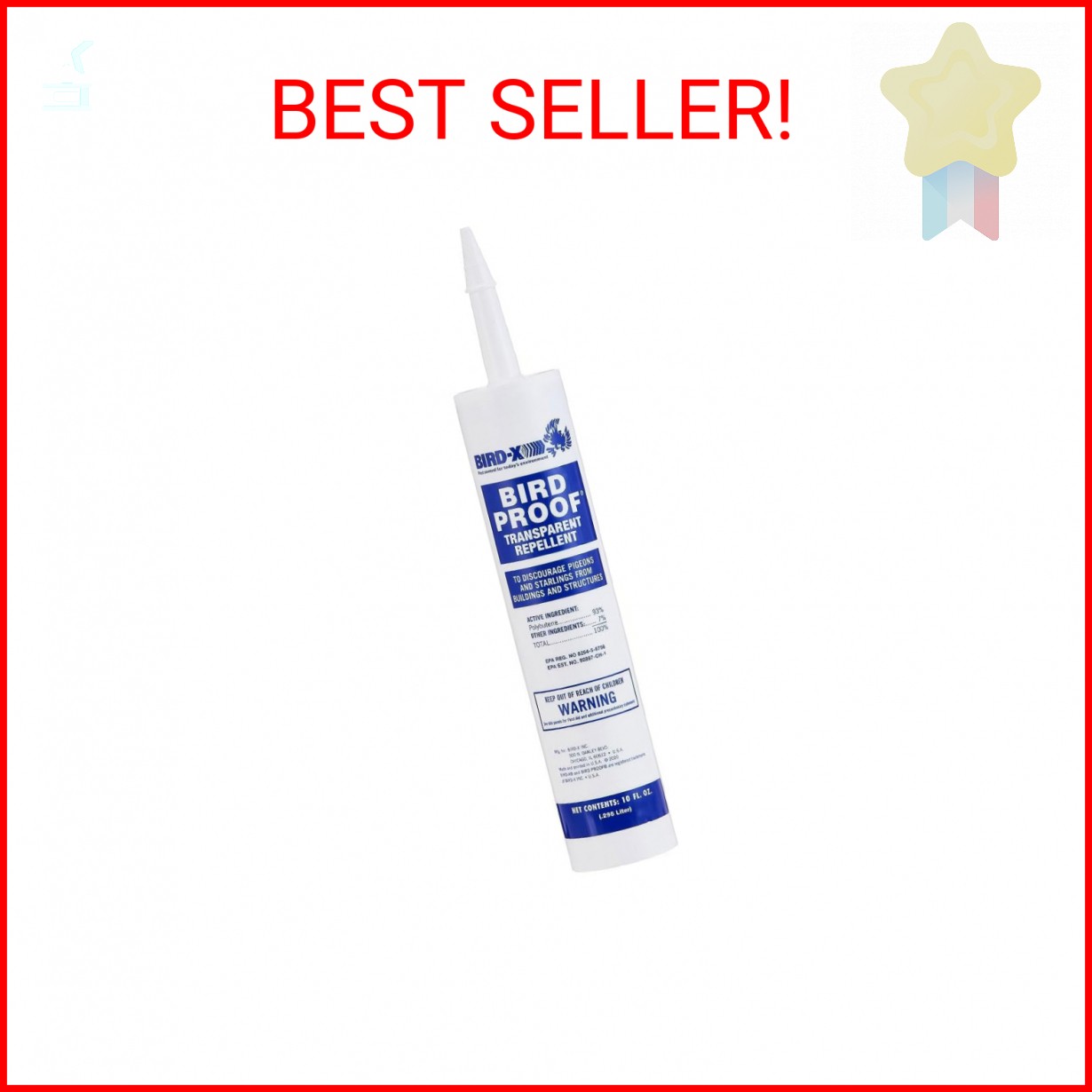 Bird-X Bird Proof Gel, Sticky and Transparent Clear Gel, Long-Lasting and Easy t