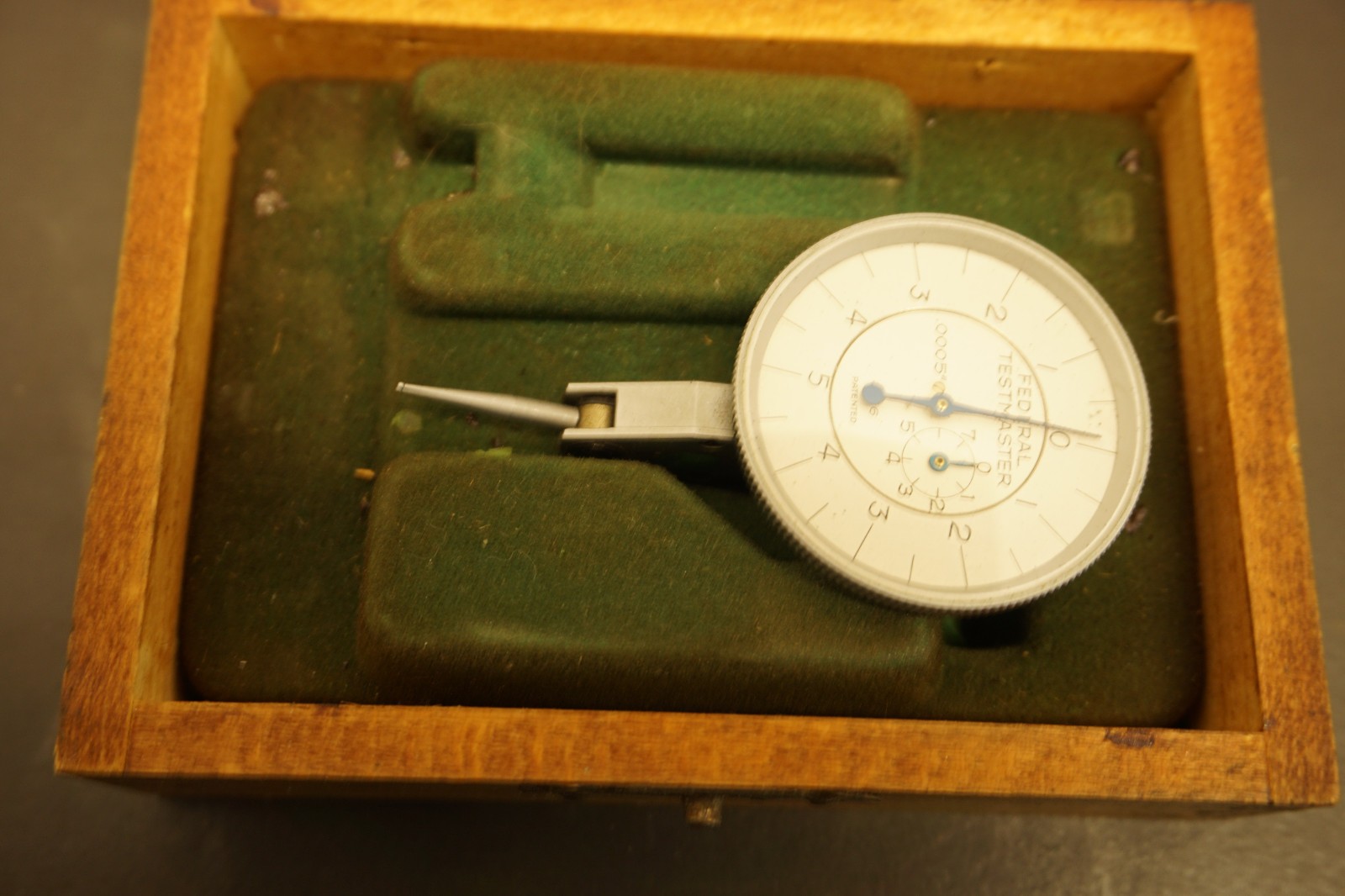 Vintage Federal Testmaster Dial Indicator .0005" Jeweled and Case