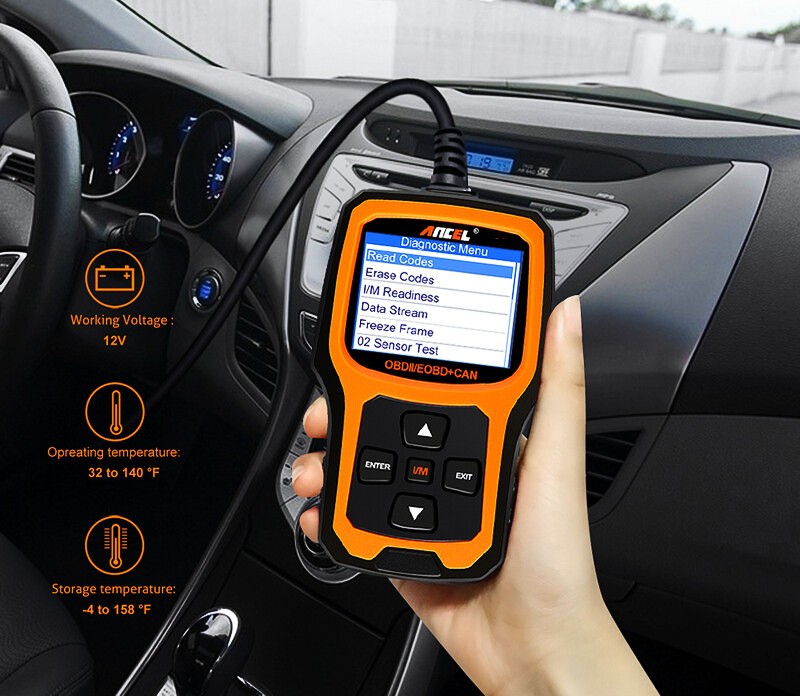 Check Engine Fault Code Reader Automotive OBD2 Scanner Car Diagnostic Scan Tool