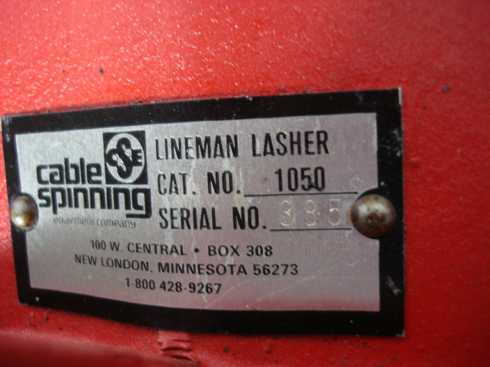 Cable Spinning Equipment Lineman Lasher 1050 385