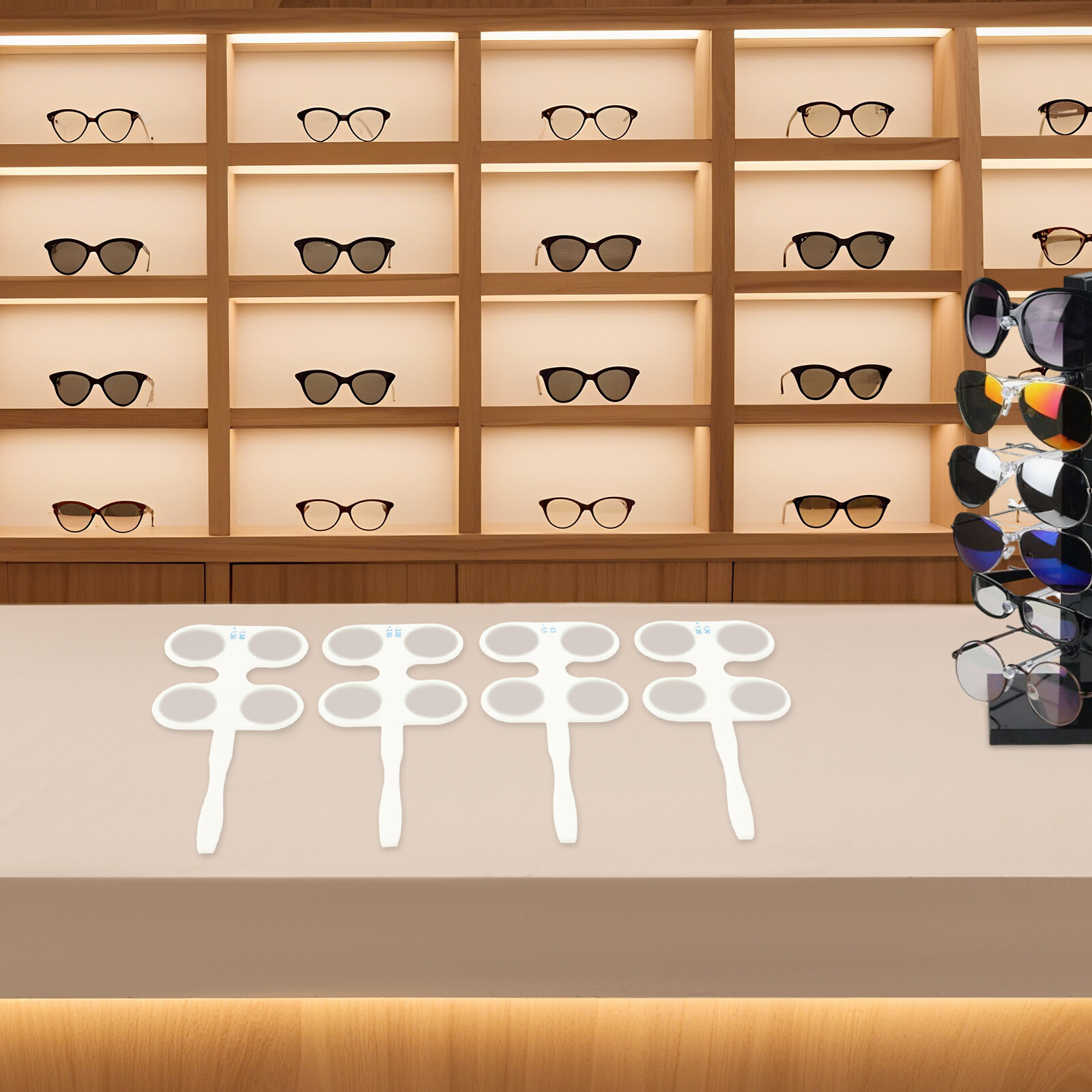 4PCS Optical Optometry Flip Trial Lens Flipper Handle Kit For Confirmation Test