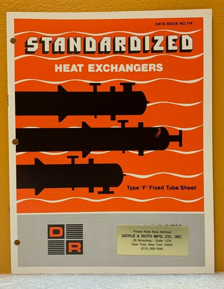 Doyle & Roth Standardized Heat Exchangers Data Book No. 174 Catalog.