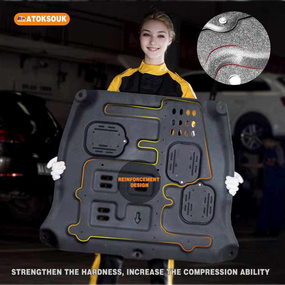 2Pcs Engine Skid Plate For 2012-2018 Audi A6 Under Splash Shield Heavy Duty