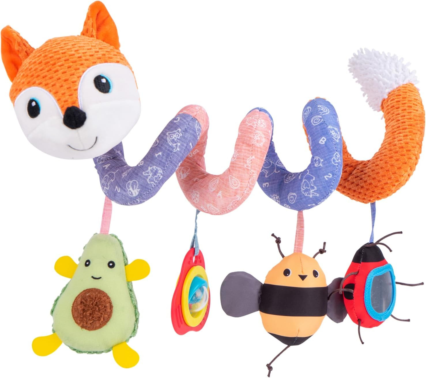 Crib Stroller Car Seat Toys for Baby 0-3-6-9-12 Months, Tummy Time Hanging Senso