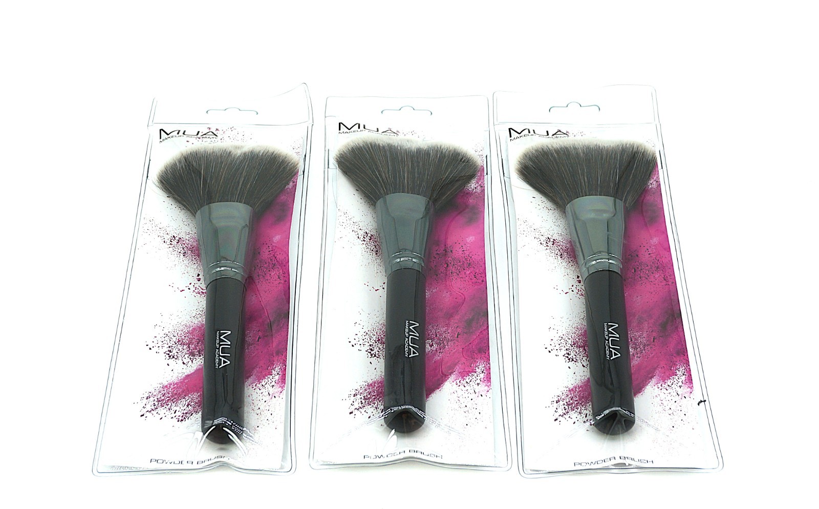 MUA Makeup Academy Powder Brush Set of 3 NEW