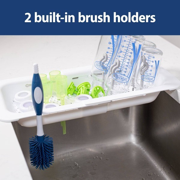 Plastic Adjustable Sink Cleaning Caddy: White, 12" Height, 2 lbs