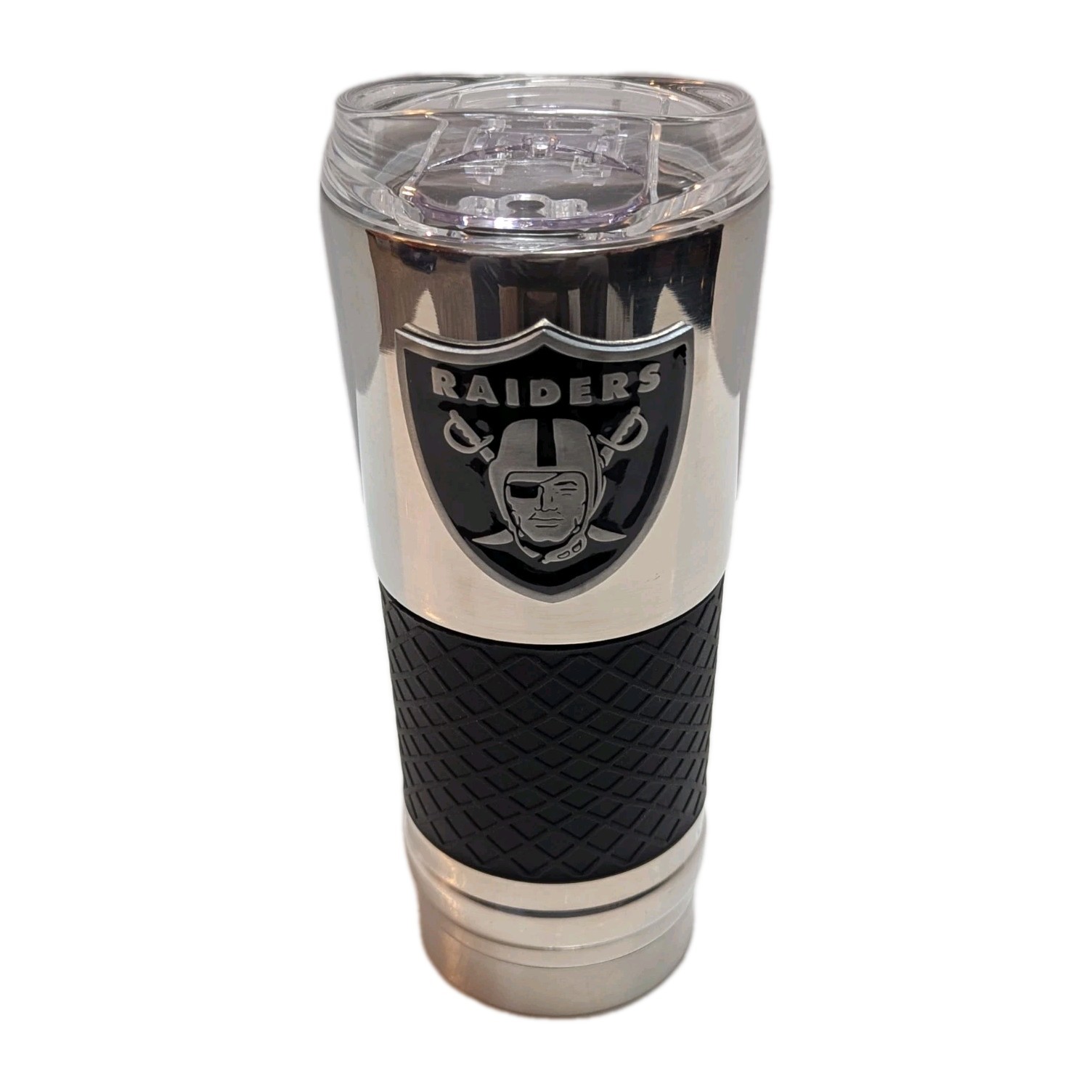 Las Vegas Raiders NFL 24 oz Great American Chrome Tumbler Mug Beverage Bottle