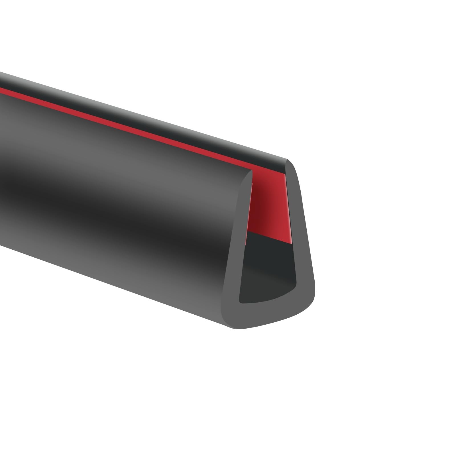 Rubber Edge Trim, 1/4" Self Adhesive Flexible U Channel Edge Protecter