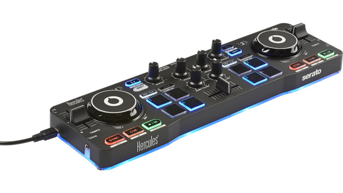 Hercules DJControl Starlight | 2-Deck USB Controller with RGB Pads