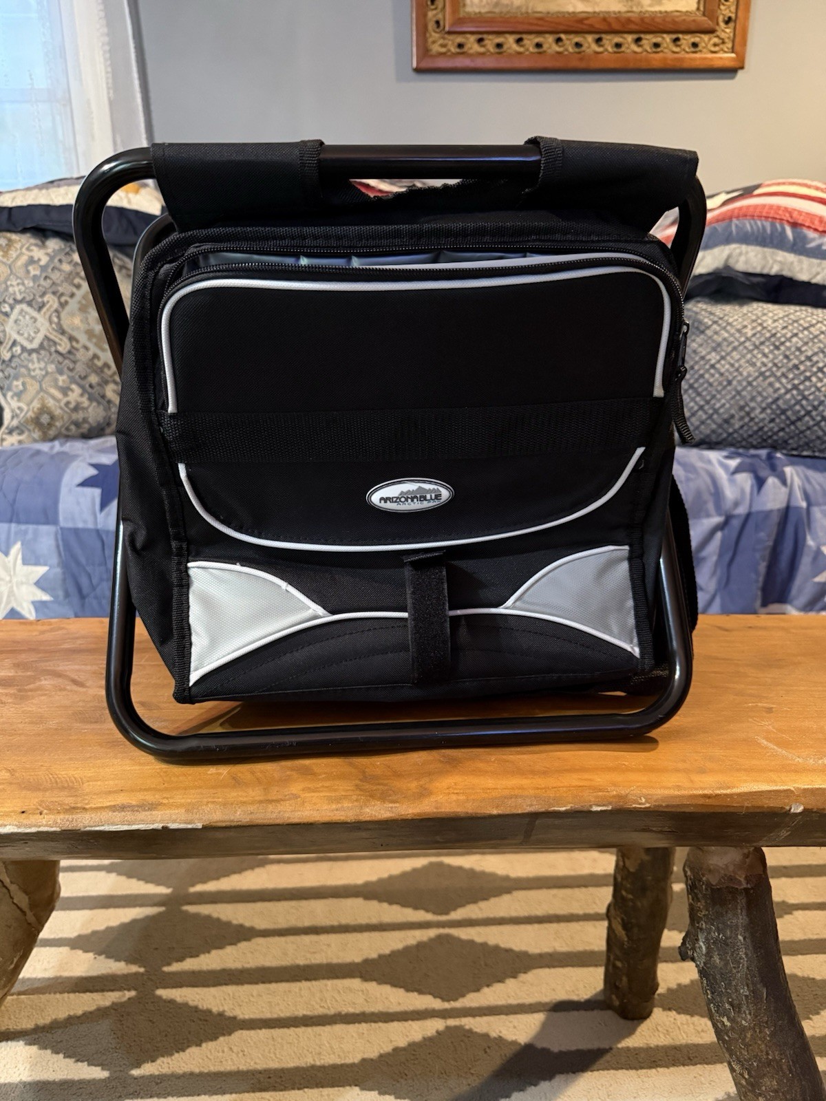 Arizona Blue Artic Pack insulated cooler bag integrated portable folding chair
