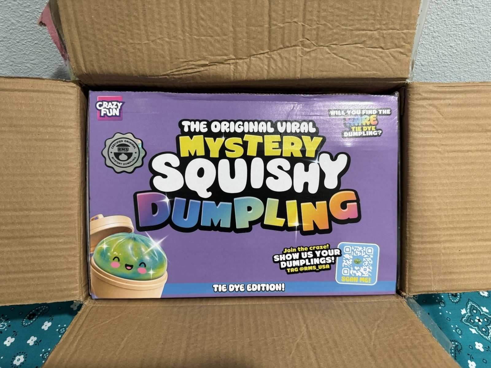 Original Viral Mystery Squishy Dumpling Tie Dye *FACTORY SEALED Box of 12*