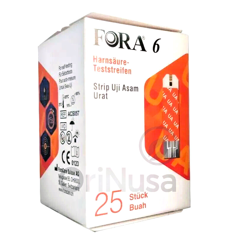 Fora 6 Plus Uric Acid Test Strips | Gout Home Blood Test | 25 Ct Compatible
