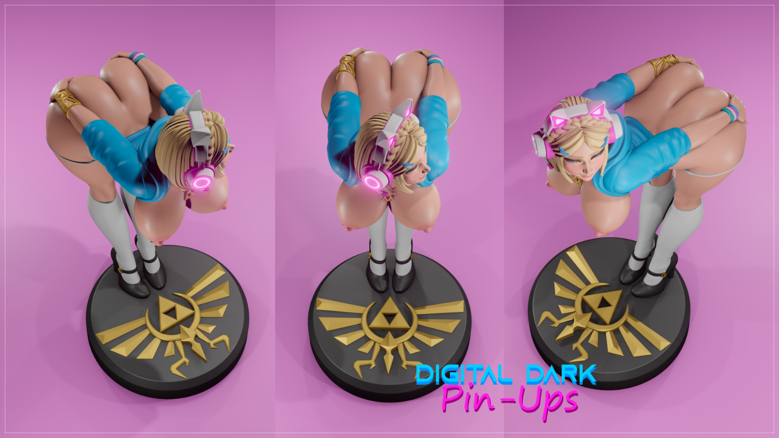 Naughty Zelda (1) Unpainted -  3D Printed resin model kits DDP