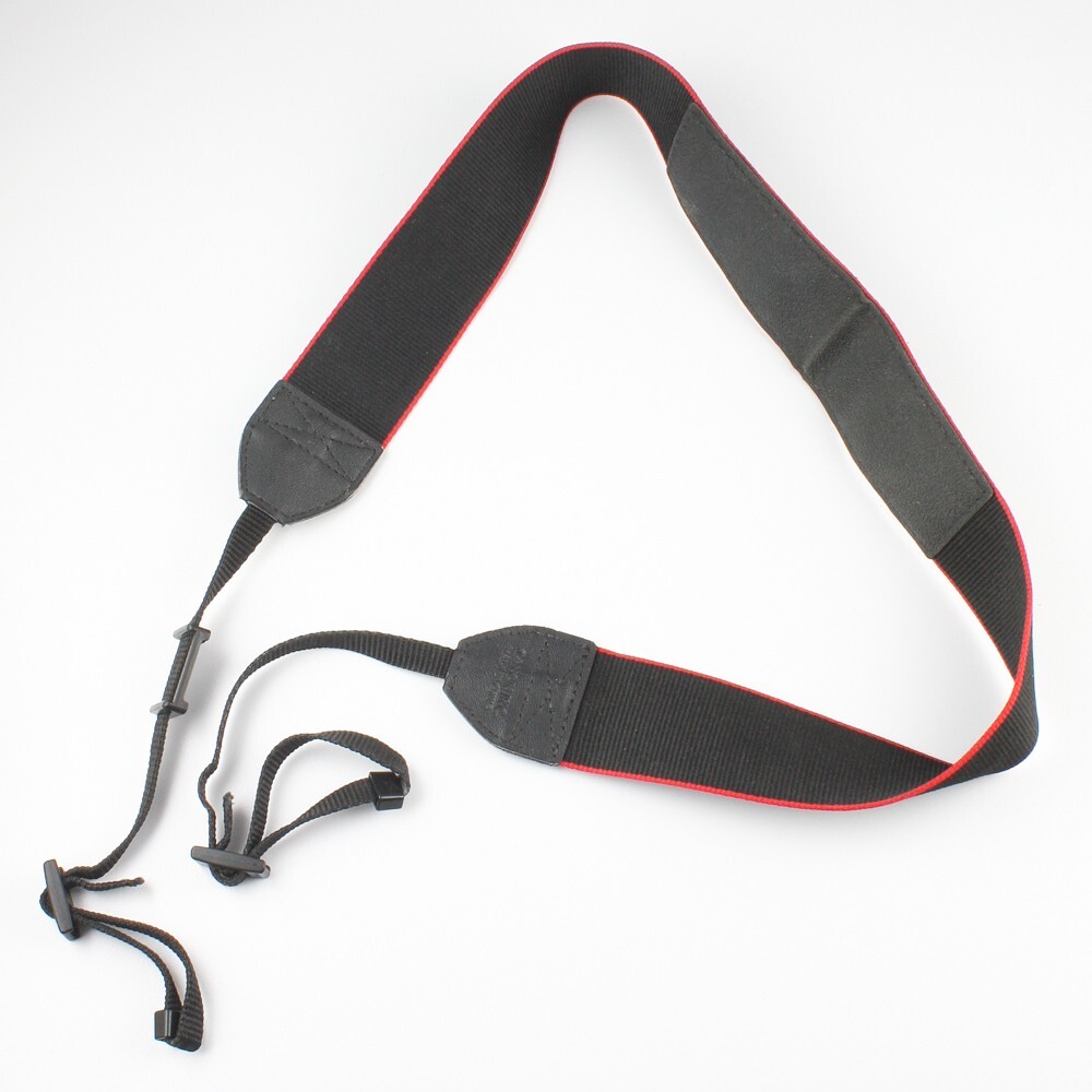 Canon EOS Digital Camera Strap - Red/Black/White Nylon 1.5"