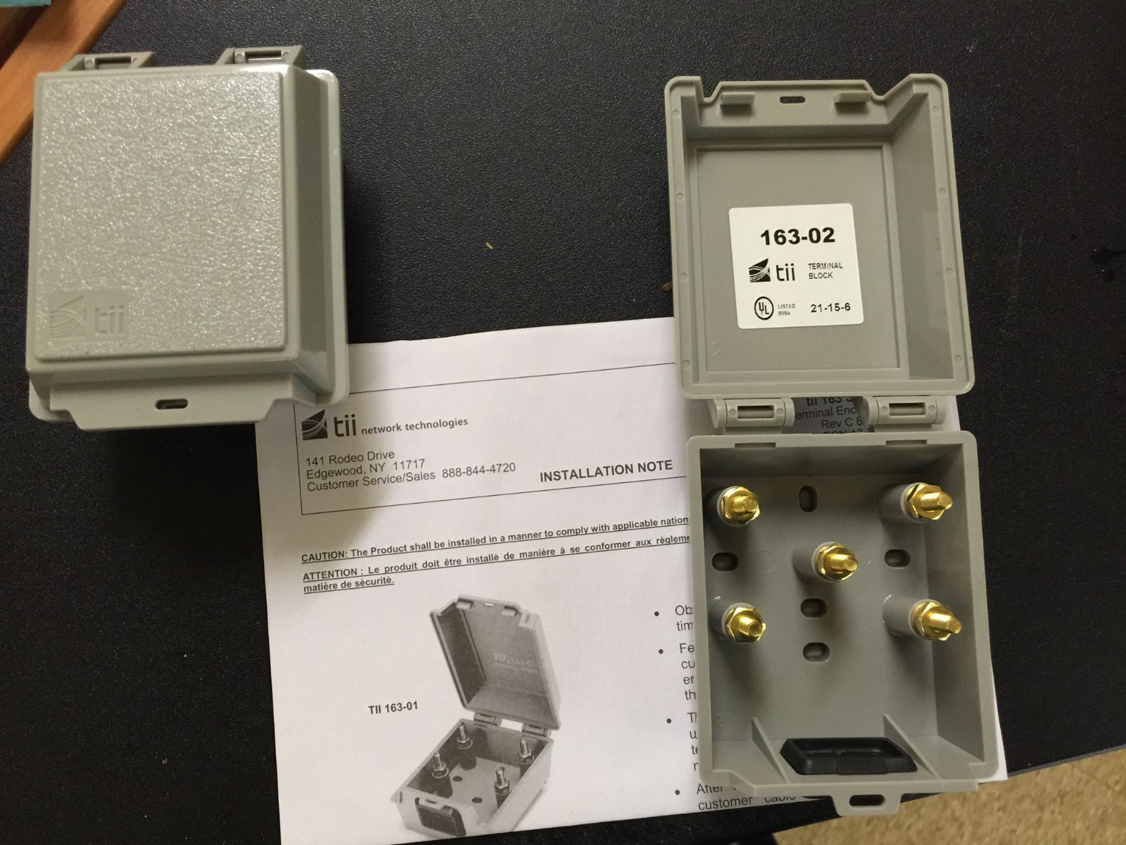 NEW TII Network Technologies  163 WIRE TERMINAL ENCOLSURE (Qty 4)