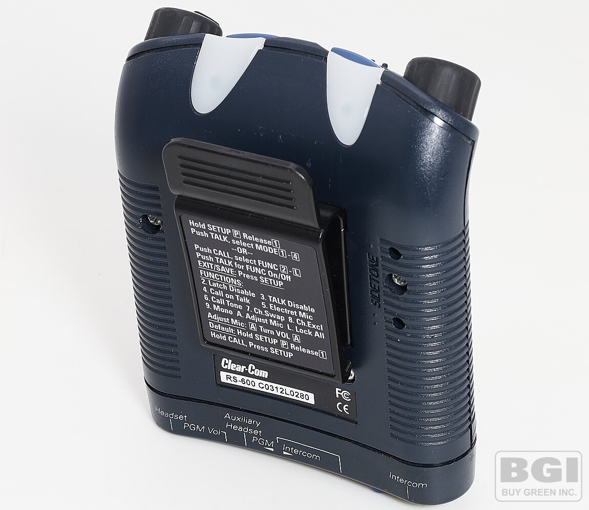 Clear-Com RS-603 Dual Channel Intercom BeltPack For MS-702 MS-704 Base Stations