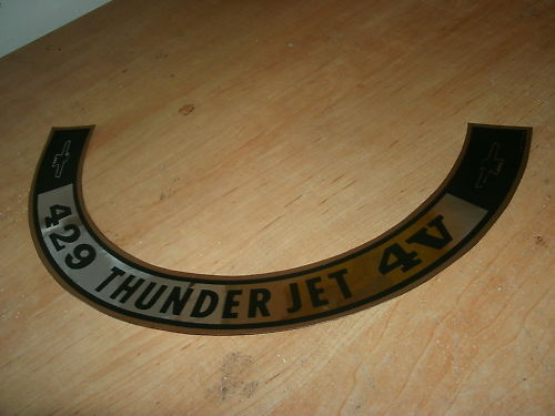 1969 FORD THUNDERBIRD 429 THUNDERJET AIR CLEANER DECAL