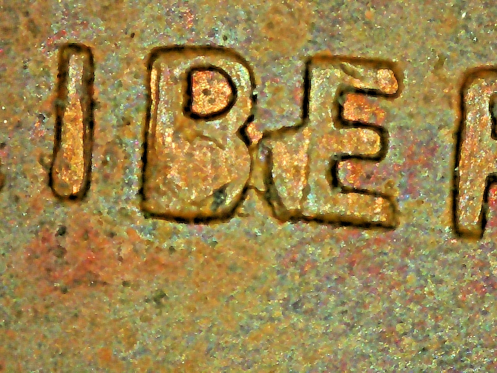 1957 d lincoln wheat penny (3) ( die chips 'error ON OBVERSE LOOK