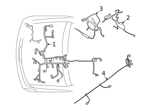 Genuine Nissan Wire Harness 24015-9BF0B